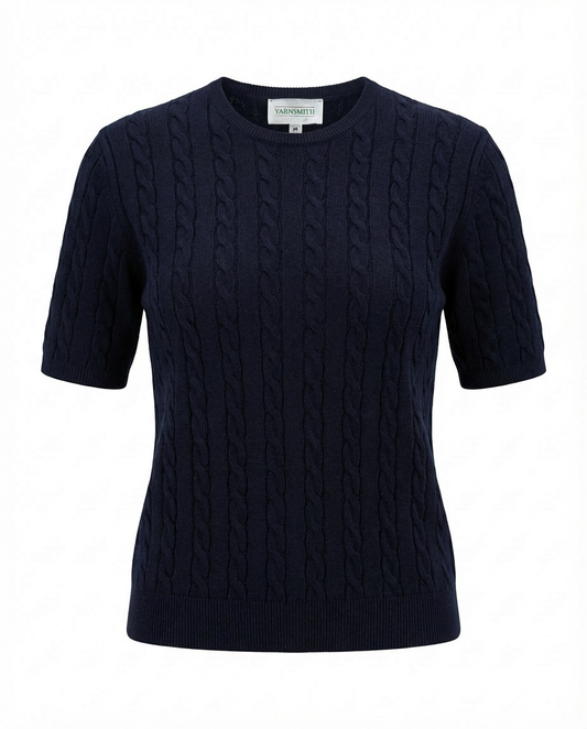 Cable Beryl Yarnsmith Navy