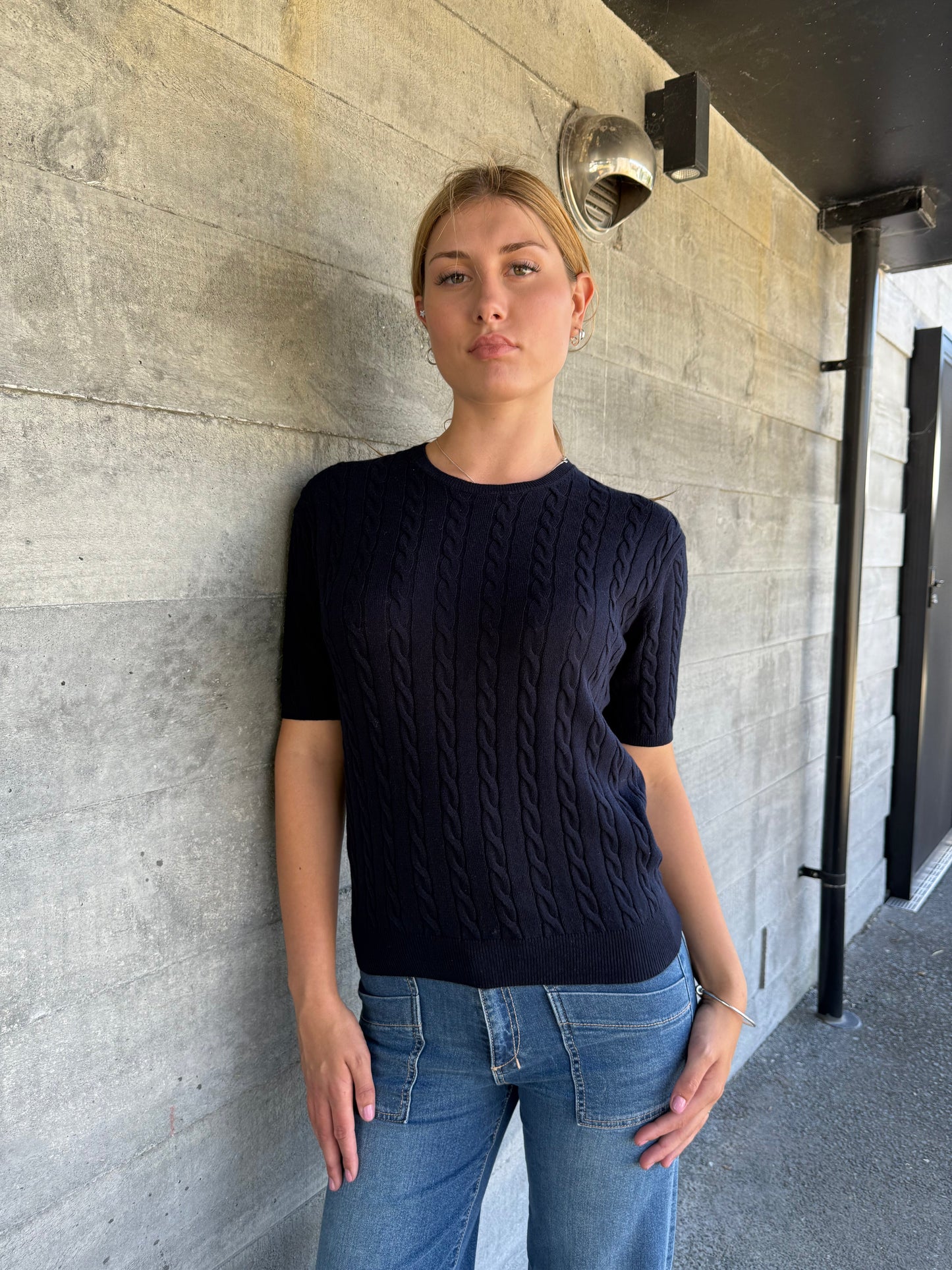 Cable Beryl Yarnsmith Navy