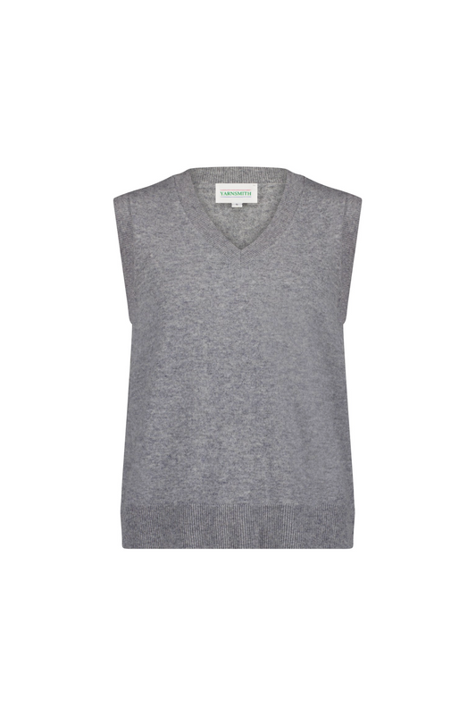 Sodalite Vest Yarnsmith Grey Marle